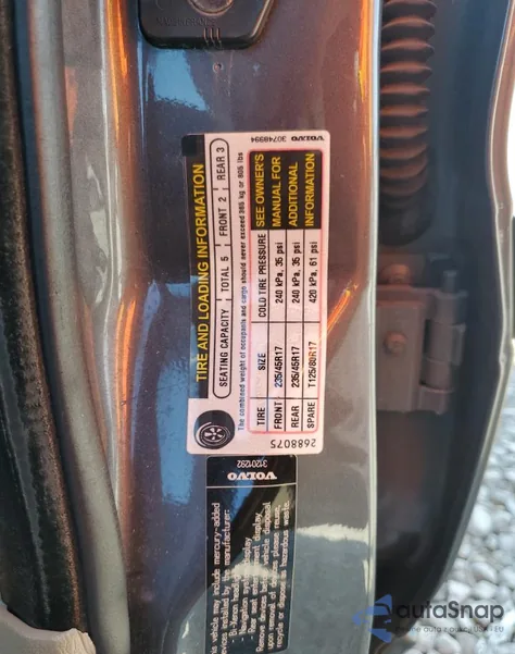 2008 Volvo S60 2.5T из США, поврежденный, VIN YV1RH592082688075